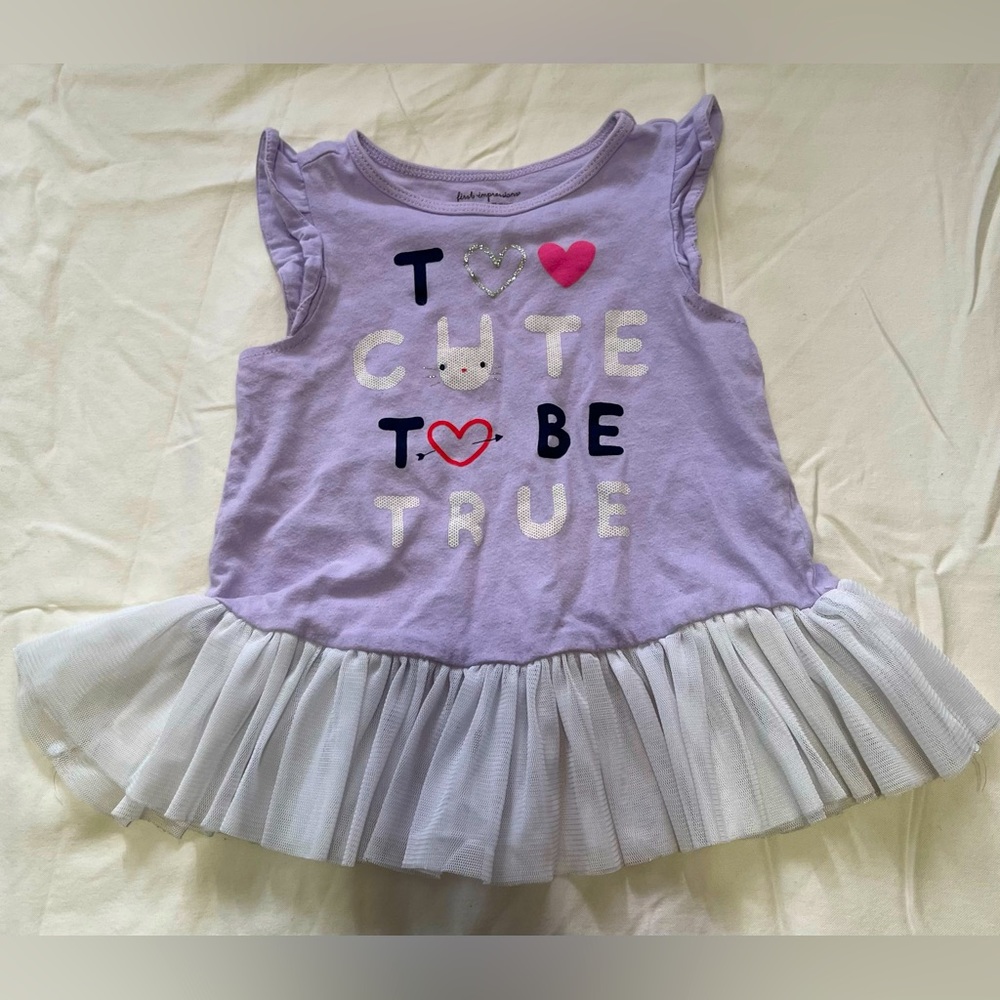 First impressions Infant purple shirt
